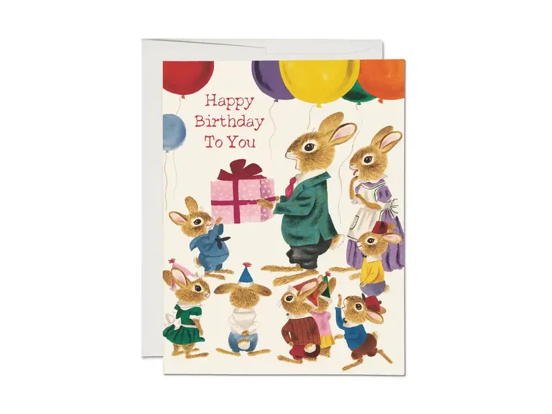 Red Cap Cards Richard Scarry Rabbit Party Greeting Card