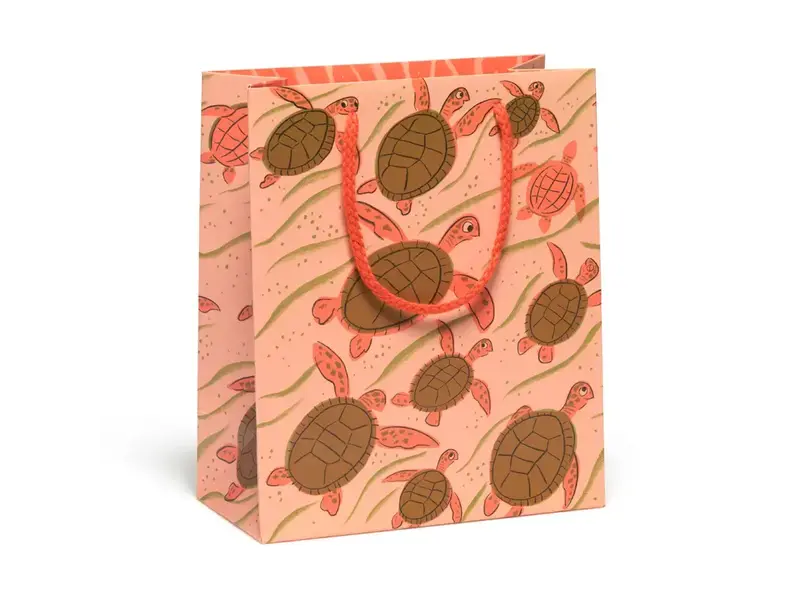 Red Cap Cards Turtle Family Gift Bag Medium