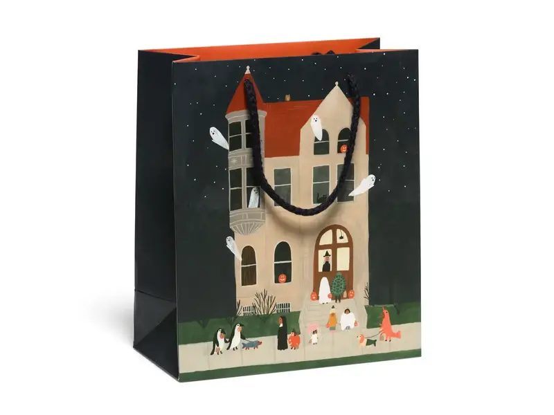 Red Cap Cards Trick or Treat House Medium Gift Bag