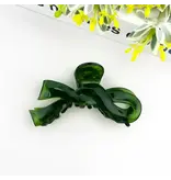 TheDivaSoap Elegant Ribbon Hair Claw - green