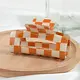 Checkerboard Square Hair Claw Clip - orange