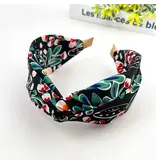 TheDivaSoap Chiffon Floral Knot Headband - black