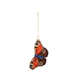 Creative Co-OP Hand-Painted Mercury Glass Butterfly Ornament with Glitter