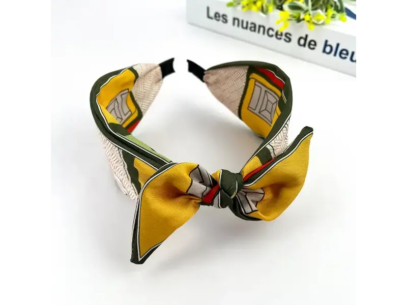 TheDivaSoap Colorful Geometric Floral Wide Headband - orange
