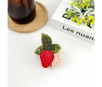 Two Strawberry Claw Clip