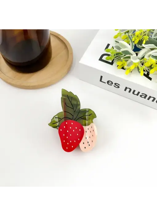 Two Strawberry Claw Clip