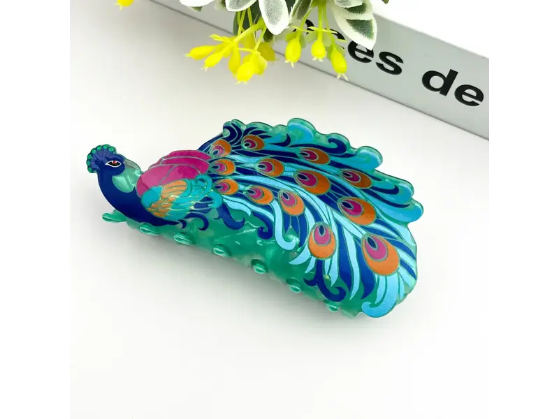 TheDivaSoap Peacock Hair Claw Clip