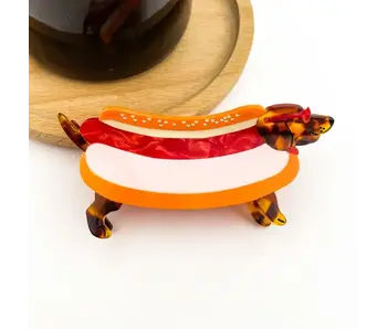 Hot Dog Hair Claw Clip