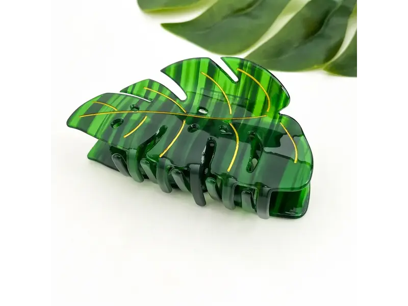 TheDivaSoap Tropical Monstera Leaf Hair Claw Clip