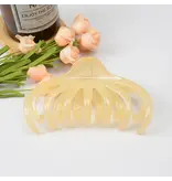 TheDivaSoap Large Lazy Transparent French Hair Claw Clip - beige