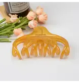 TheDivaSoap Large Lazy Transparent French Hair Claw Clip - light coffee
