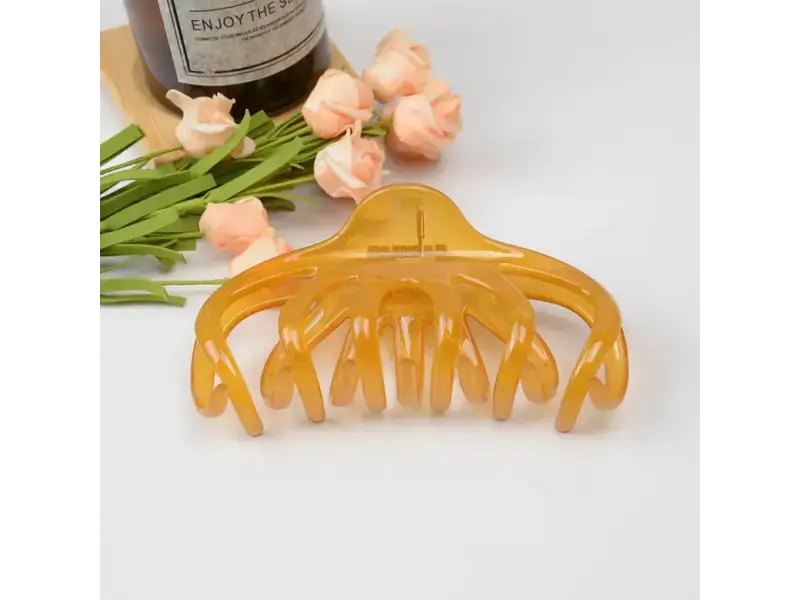TheDivaSoap Large Lazy Transparent French Hair Claw Clip - light coffee