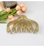 TheDivaSoap Large Lazy Transparent French Hair Claw Clip - light grey