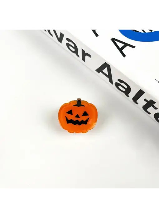 Orange Pumpkin Hair Clip