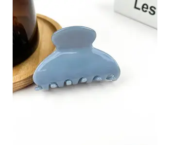 Retro Semi-Circle Clip - blue