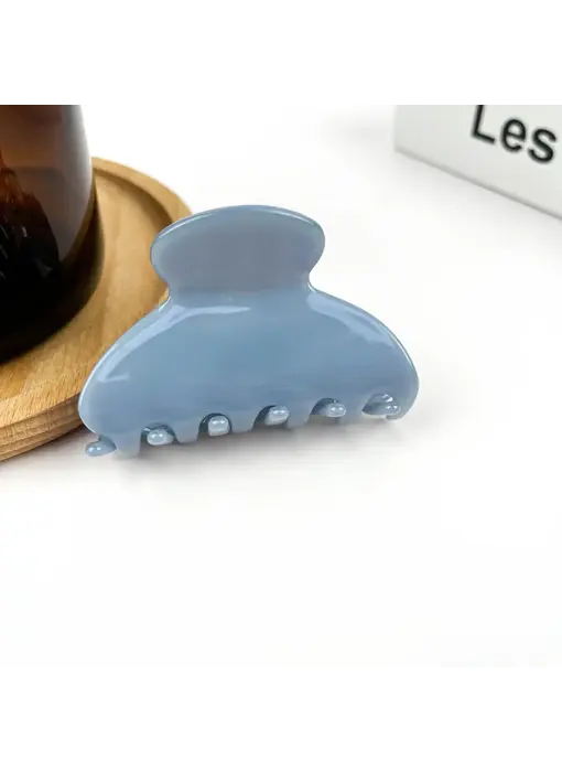 Retro Semi-Circle Clip - blue
