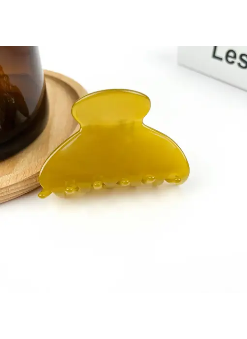 Retro Semi-Circle Clip - yellow
