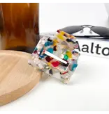 TheDivaSoap Square Acetate Hair Clips - multi