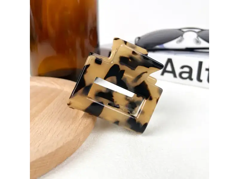 TheDivaSoap Square Acetate Hair Clips - tortise
