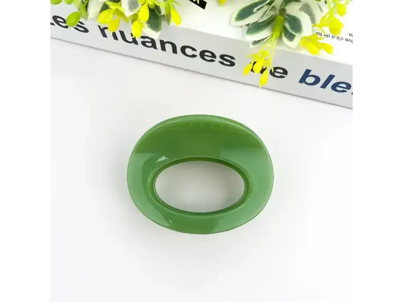 TheDivaSoap Thickened Oval Hair Clip - green