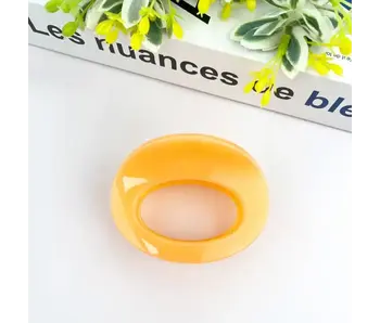 Thickened Oval Hair Clip - orange