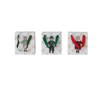 Handmade Recycled Paper Gift Bag with Grosgrain Ribbon Handles, 3 Styles ©