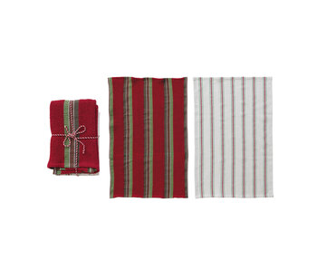 Waffle Weave Tea Towels & Mango Wood Cheese/Serving Board, Set of 3 Tied with Cord