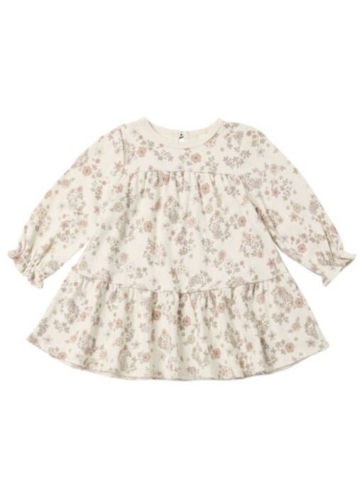 TIERED JERSEY DRESS FLORAL VINE