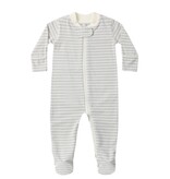Rylee + Cru LLC ZIP LONG SLEEVE SLEEPER FOOTIE CLOUD STRIPE