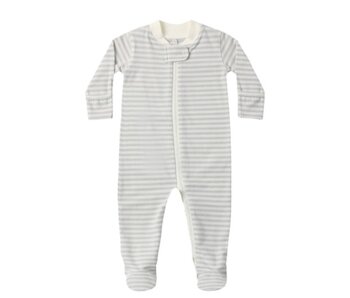 ZIP LONG SLEEVE SLEEPER FOOTIE CLOUD STRIPE