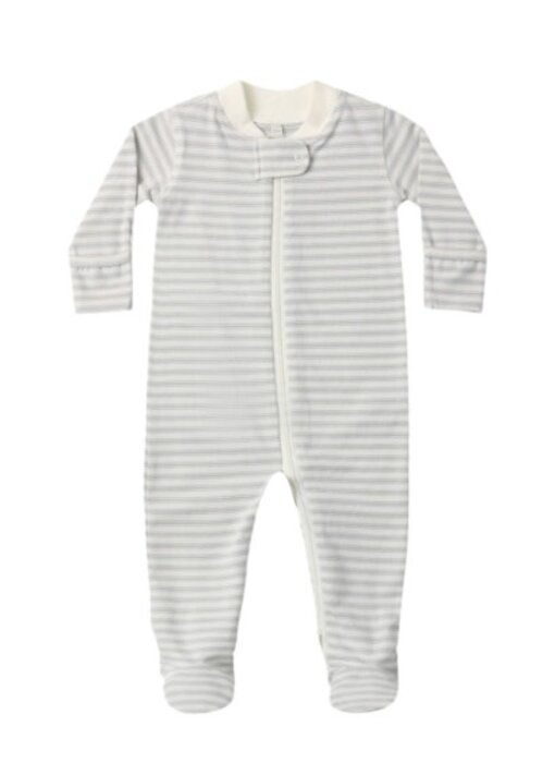 ZIP LONG SLEEVE SLEEPER FOOTIE CLOUD STRIPE