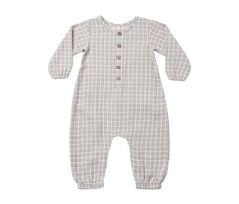 WOVEN JUMPSUIT BLUE GINGHAM
