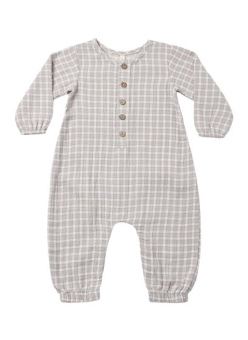 WOVEN JUMPSUIT BLUE GINGHAM