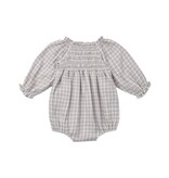 Rylee + Cru LLC EDEN ROMPER BLUE GINGHAM