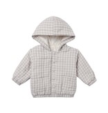 Rylee + Cru LLC HOODED WOVEN JACKET BLUE GINGHAM