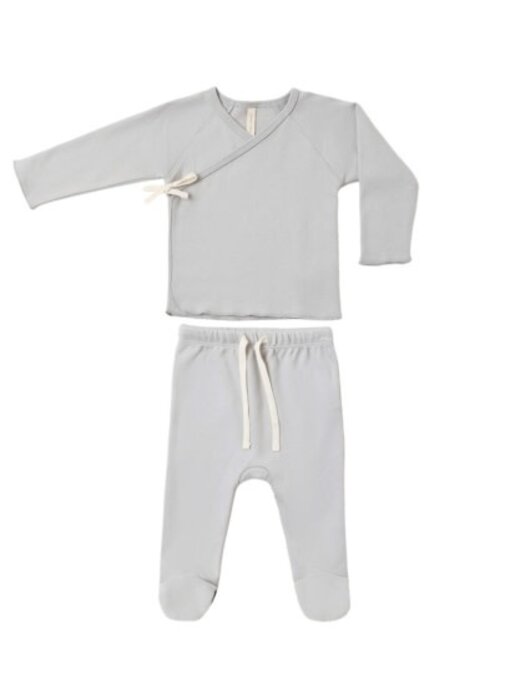 WRAP TOP + FOOTED PANT SET CLOUD