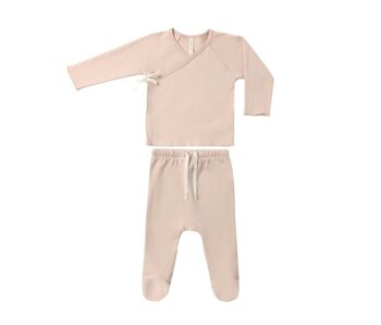 WRAP TOP + FOOTED PANT SET