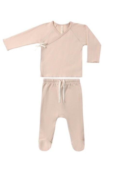 WRAP TOP + FOOTED PANT SET