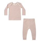 Rylee + Cru LLC RIBBED TEE + LEGGING SET MICROSTRIPE