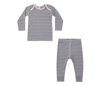RIBBED TEE + LEGGING SET SLATE MICROSTRIPE