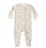 Rylee + Cru LLC ZIP LONG SLEEVE SLEEPER FOOTIE FLORAL VINE