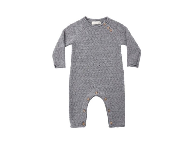 Rylee + Cru LLC COZY HEATHER KNIT JUMPSUIT HEATHERED SLATE