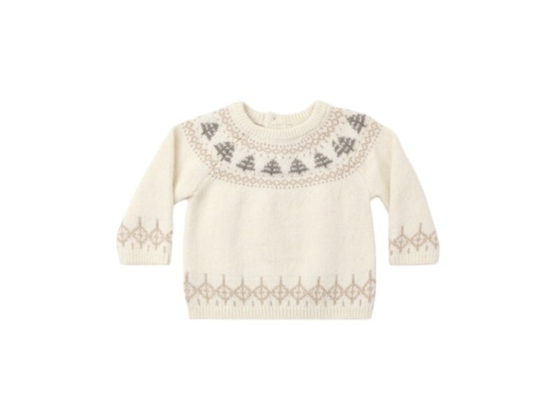 Rylee + Cru LLC REX SWEATER TREE FAIR ISLE