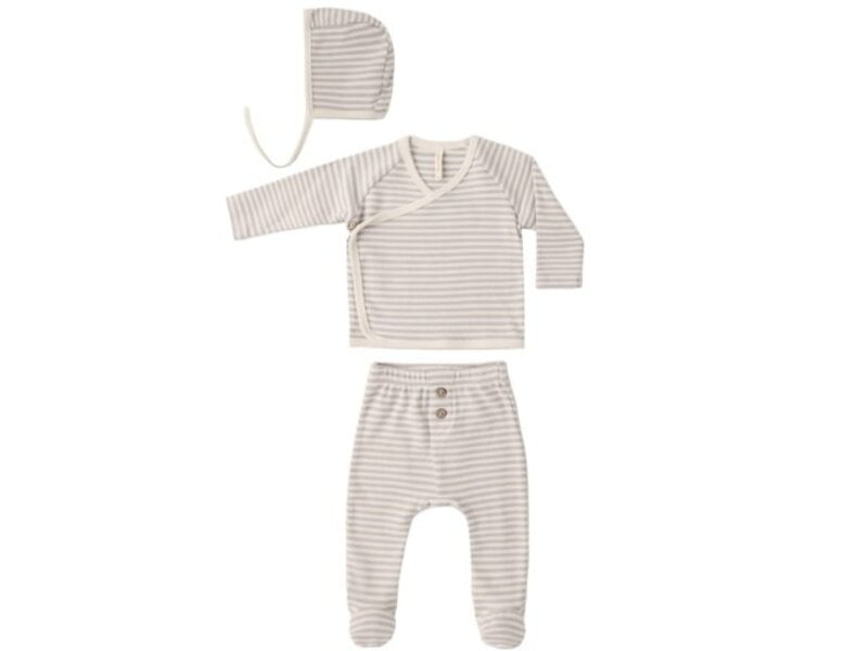 Quincy Mae TAKE HOME SET FOG STRIPE