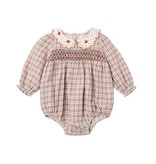 Quincy Mae CALLIE ROMPER CHRISTMAS PLAID