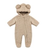 Quincy Mae BEAR JUMPSUIT LATTE