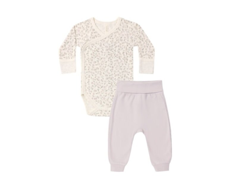 Rylee + Cru LLC SIDE SNAP BODYSUIT + PANT SET FLORET