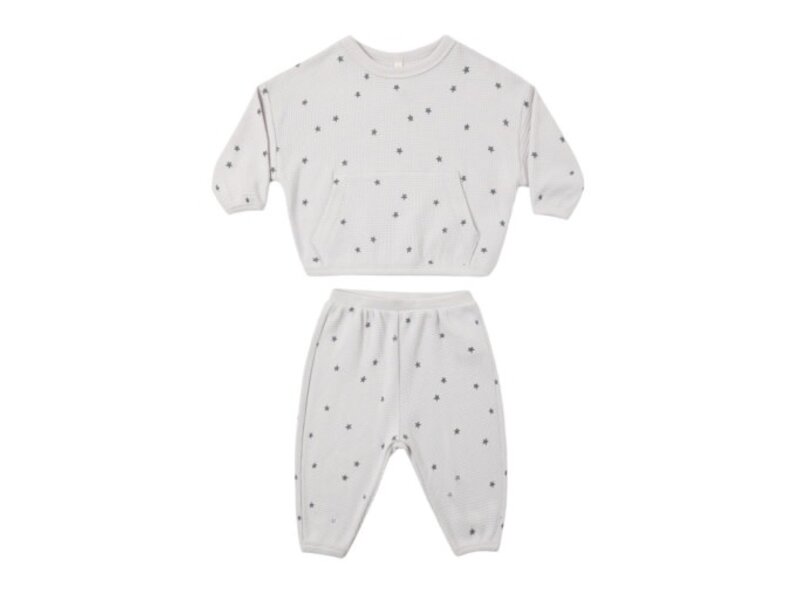Quincy Mae WAFFLE SLOUCH SET STARS