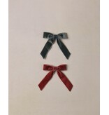 Noralee VELVET BOWS SET GREEN, RUBY