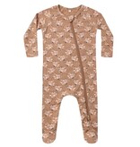 Quincy Mae BAMBOO ZIP FOOTIE FALL FLORAL
